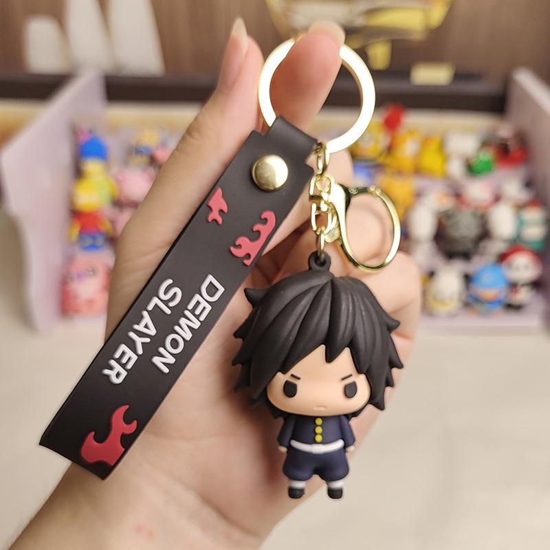 

Anime Demon Slayer Key Ring Kimetsu No Yaiba Model Kamado Tanjirou Key Chain Car Keyring Schoolbag Pendant Presents