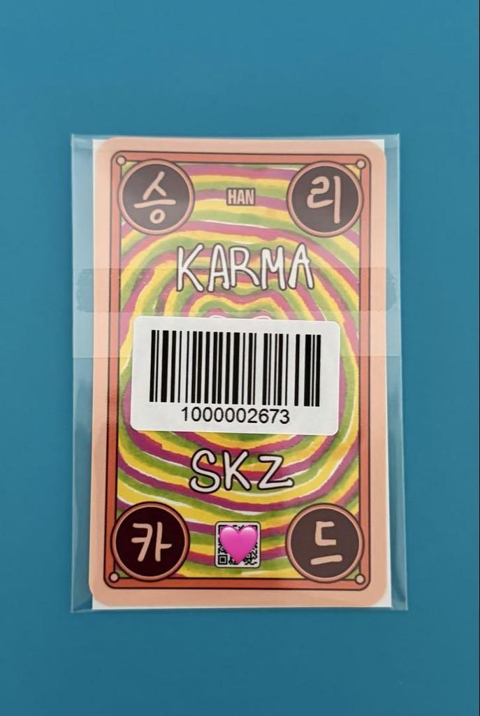 [USED] straykids KARMA fans real touch Han trading card