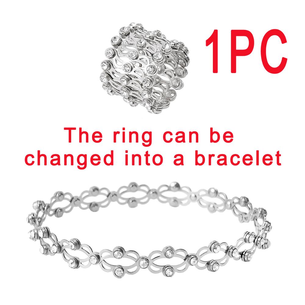 New Creative Magic Retractable Charm Bracelet Shiny Rhinestone Inlaid Twist Stretchable Bangle For Women Men Personality Jewelry