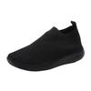 New fly-woven light-mouth low-top light and breathable one-pedal round head foreign trade large-size casual flat-soled sports shoes