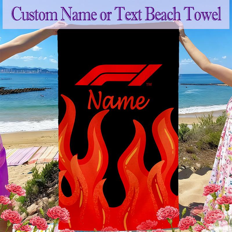 F1 Racing Car (12) Beach Towel Suitable for Various Scenarios Such As Kitchen, Bathroom and Beach Swimming