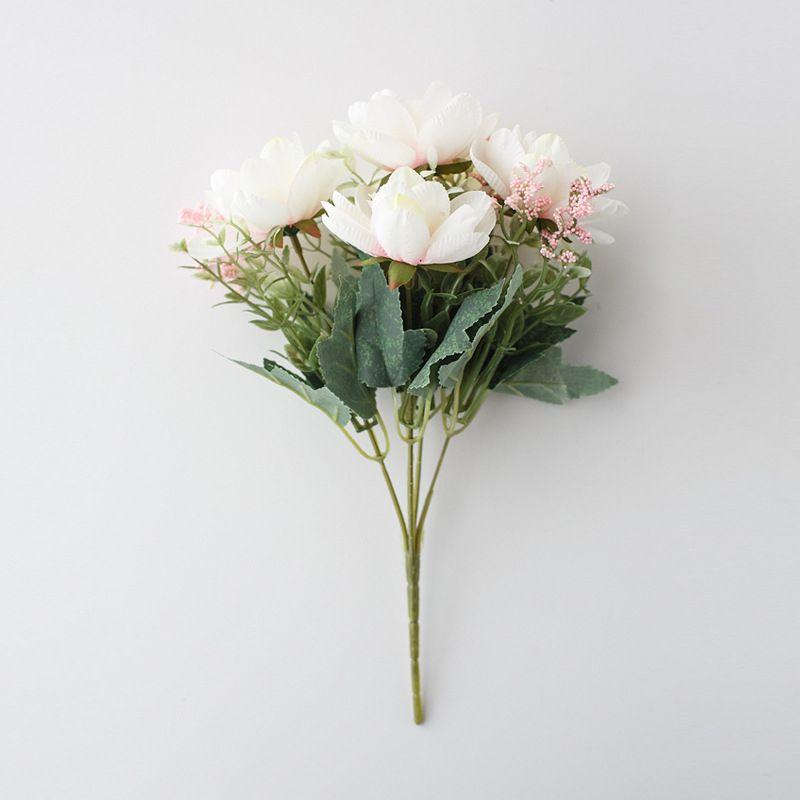 

Orchid Silk Artificial Fake Flower Bunch Bouquet Wedding Garden Party Home Decor Beige+Pink