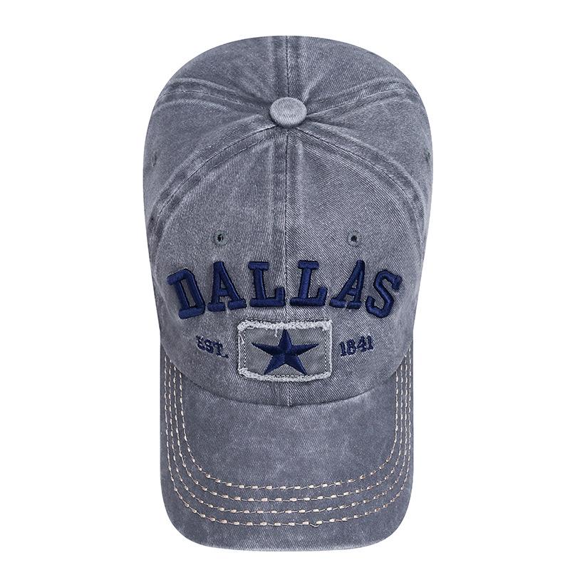 Washed 3D Letter Distressed Baseball Cap with Sun Protection for Men and Women