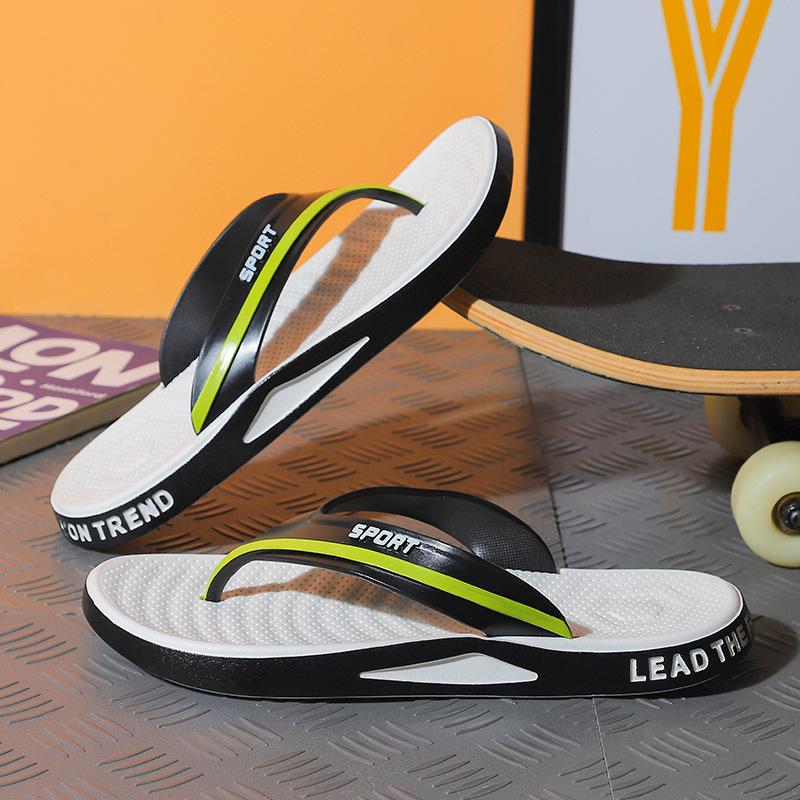 

Летняя простая верхняя одежда мужские шлепанцы противоскользящие повседневные пляжные модные тапочки 40 белый