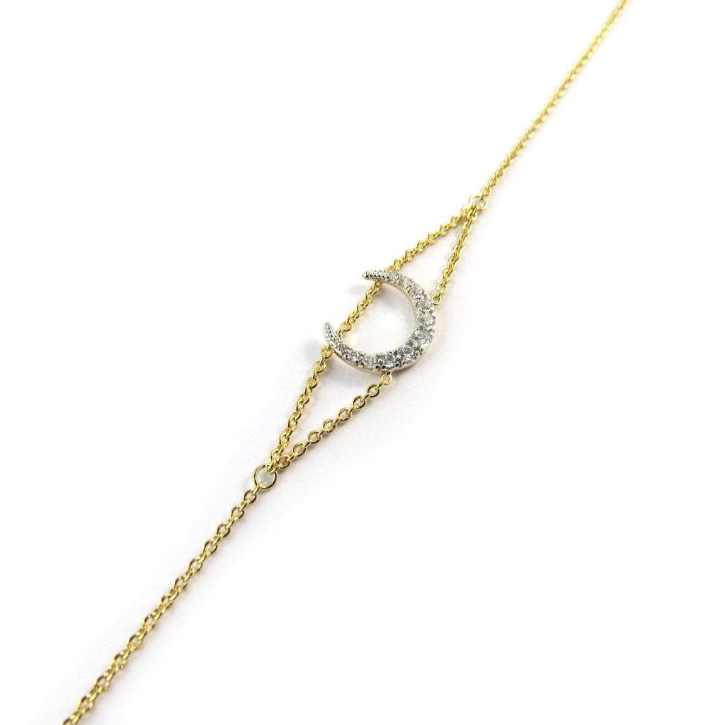 Altesse [P0560] - Gold-plated Bracelet 'Mysterious Moon' White Gold