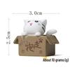 3D Plastic Cat Figurine with Puppy Eyes for Bonsai Decor