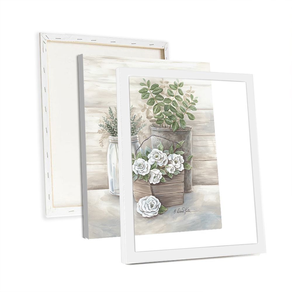 Blumen Leinwand Wandkunst Gemälde mit Rahmen für Wohnzimmer Schlafzimmer Dekor Bilder Einweihungsgeschenk