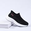 Women's Breathable Slip On Sneakers Summer Comfort Mesh Flying-Woven Low Top Casual Shoes Cushion Soft Soled Walking Shoes Lady