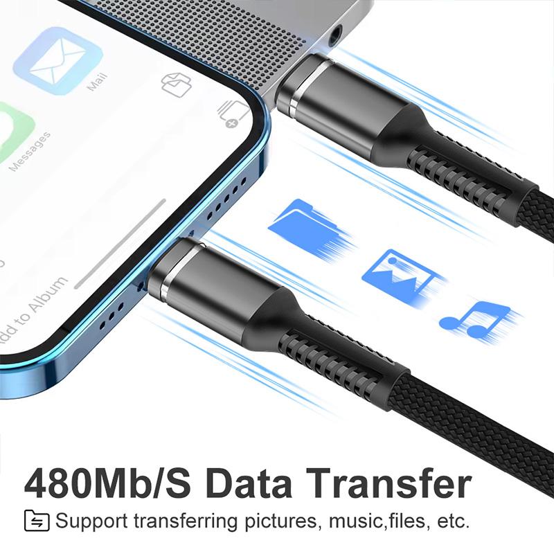 USB C Cable Fast Charging 60W USB C to C Wire Type C Cable for 16 15 Samsung Huawei Nylon Braided Line