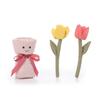 Apricot Lamb Romantic Tulip Vase Plush Toy, Soft and Cute, Fluffy Romantic Tulip Vase 28cm, Suitable for Boys and Girls