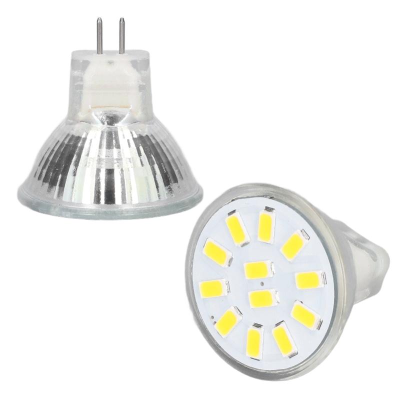 4pcs/Set MR11 LED Spot Light Bulb With Dual Needle Base 360° Heat Dissipation 3W 12 LEDs Lamp Bulb