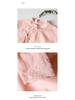 2020 Summer Women's Soft Pink Lotus Sleeve Cotton Linen Embroidery Dress