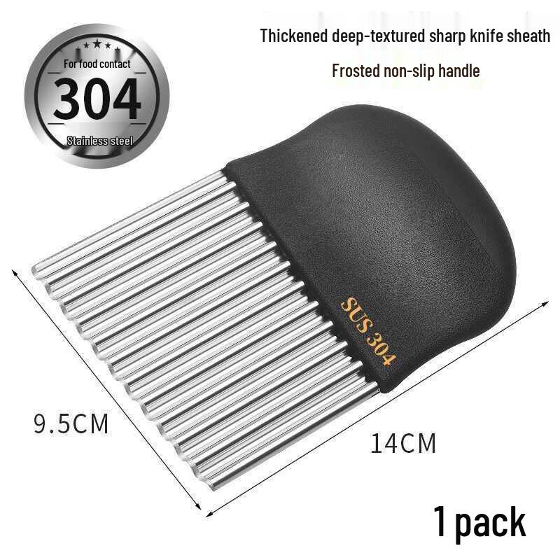 304 Stainless Steel Corrugated Potato Cutter - Multifunctional Wavy Vegetable Chopper