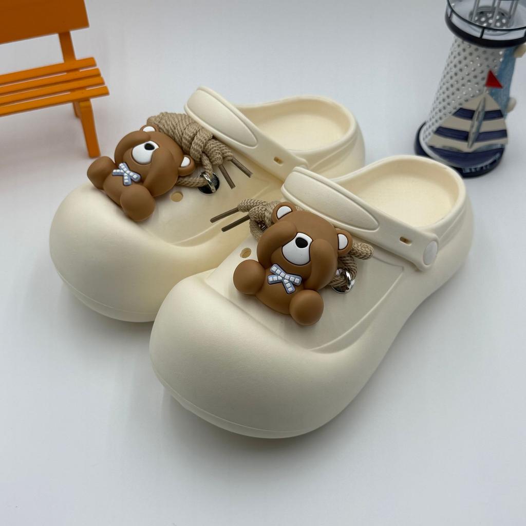 EVA cartoon rabub fashion heightening hole shoes non-slip and deodorant women's summer Internet celebrity outer sandals