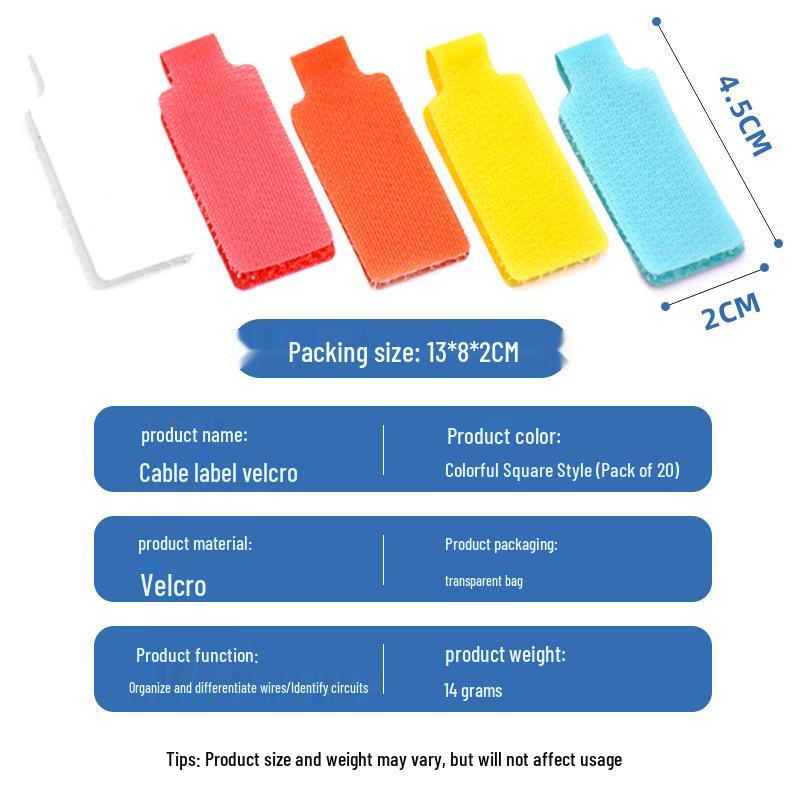 Nylon Self-Adhesive Cable Management Strap, Writable, Multifunctional Cable Tie Strap