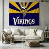 Minnesota Vikings Wall Tapestry Aesthetic Wall Hanging Printed Fabric Blanket Decorative Tapestries for Bedroom Living Room Home Decor