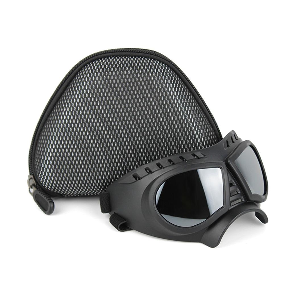 Dog Goggles Wide Snout Soft Frame Tactical Driving Sunglasses for Small Medium Dogs Dog Eye Protection Windproof Dustproof