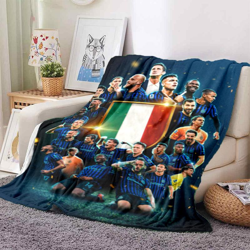 Famous F.C. Internazionale Milano football player Lautaro Martínez blanket Soft four season home bed office travel outdoor warm blanket L12