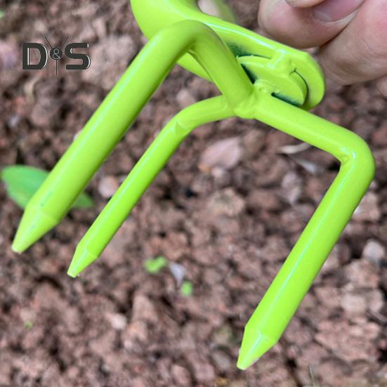 Cultivador manual de acero de fácil montaje, cultivador giratorio para jardín, aireador de césped, herramienta de jardinería manual