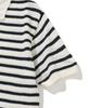 KNITTED (W) Boucle Stripe Collar Knit Ivory