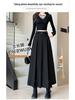 Elegant High-Waisted Gray Wool Pleated Skirt – Versatile Autumn/Winter Fashion for Women