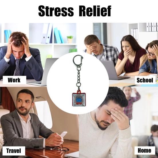 1/10Pcs Keyboard Clicker Stress Relief Toy Anxiety Relief Focus Keychain Pendant Small Portable Lightweight Fidget Toy