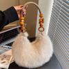 Plush Bag Women's Autumn Tide Chinese Fashion Shoulder Bag Large Capacity Commuter Armpit Bag