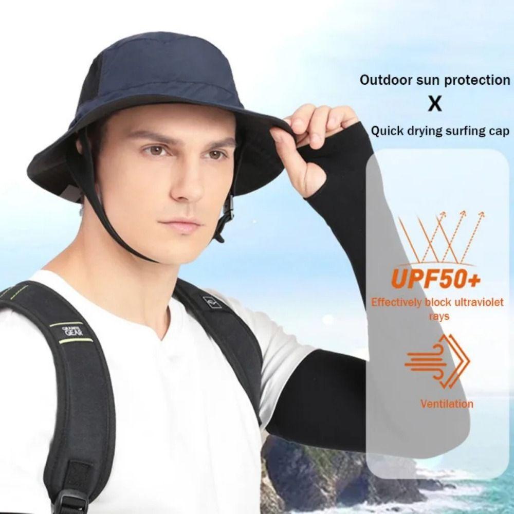 Breathable Sunscreen Fisherman Hat UPF50+ Summer Bucket Hat Lighweight Beach Surf Cap  Women