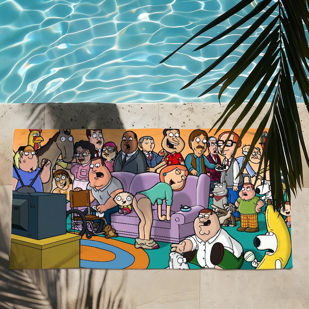 Cartoon F-Family G-Guy Towel Shower Sauna Travel Spa Quick Dry Gym Accessories Soft Large Beach Towels