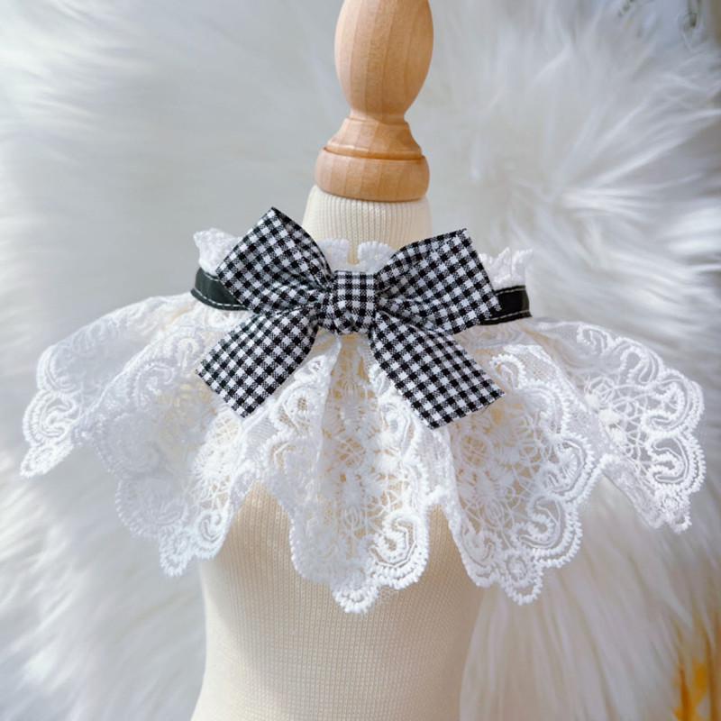 Pet Scarf: Dog Drool Bib with Bell and Bow Tie for Medium/Small Dogs and Cats