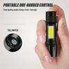 Powerful Mini LED Flashlight COB+XPE Zoom Torch Built In Battery USB Rechargeable Light Outdoor Portable Camping Emergency Lamp