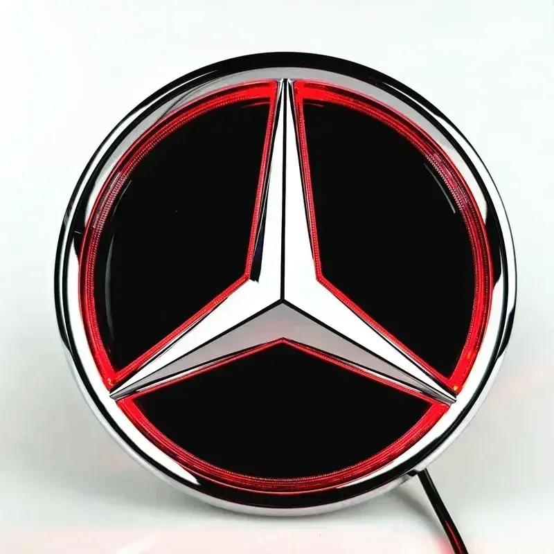 HOT Car Front Grill Logo Light LED Badge Sticker Luminous Decorative Light Mercedes Benz Amg A B C GLK GLE W205 W204 W213 W2531 SL1