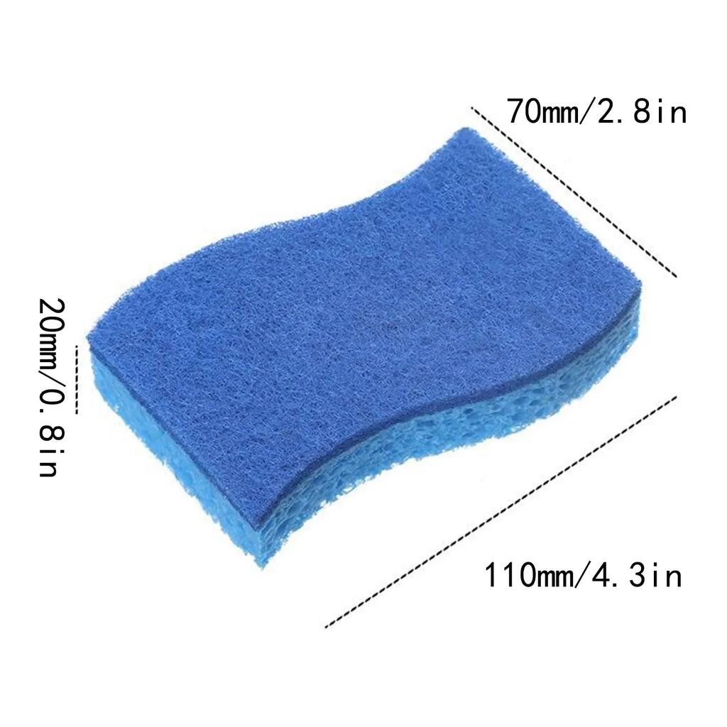 1/2/6/12PCS Dishwashing Sponge Cleaning Cloth Sponge Wood Pulp Cotton Three In One Cleaning Kitchen Washing Dishes Pots Removing