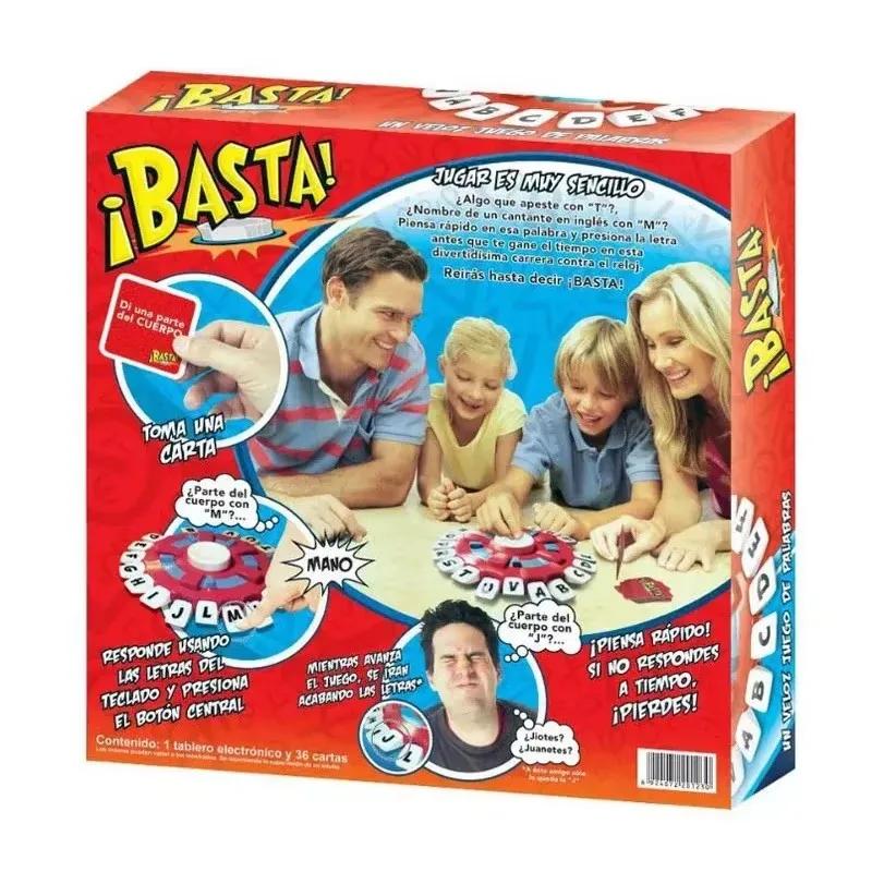 Basta Game Juego De Palabra Spanish English Vocabulary Letter Pressing Board Game Fast Paced Family Party Game For Adults Travel