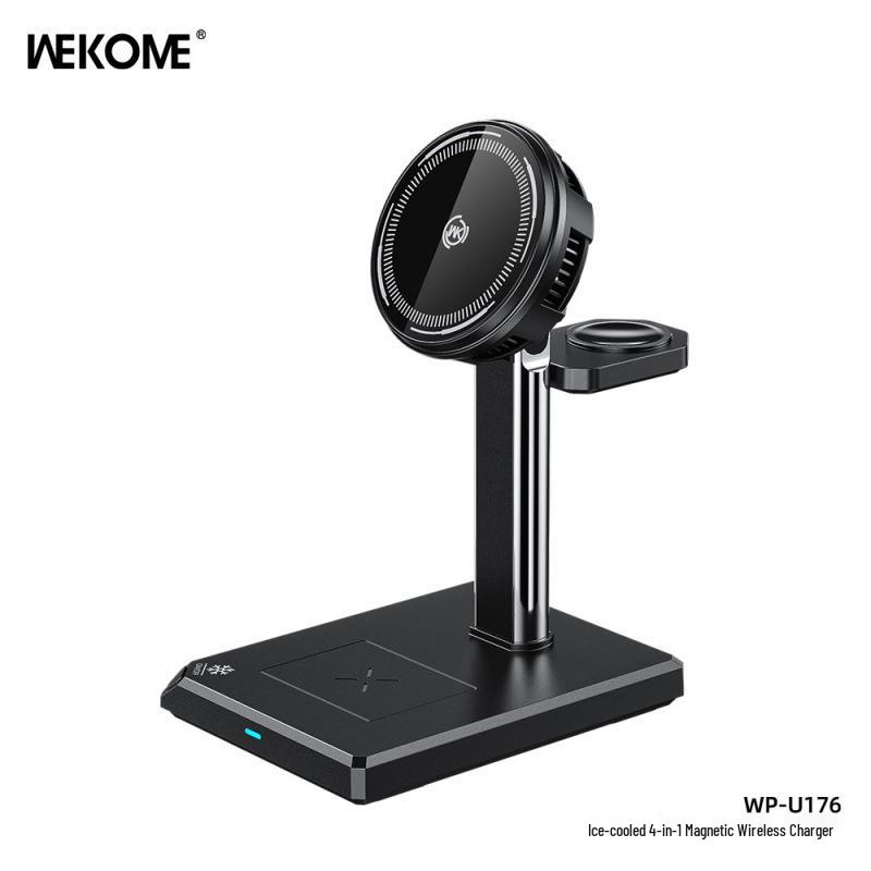 

Wekome Ice Energy 4-in-1 Magnetic Cooling Wireless Charger for Phone, Watch & Earbuds чорний