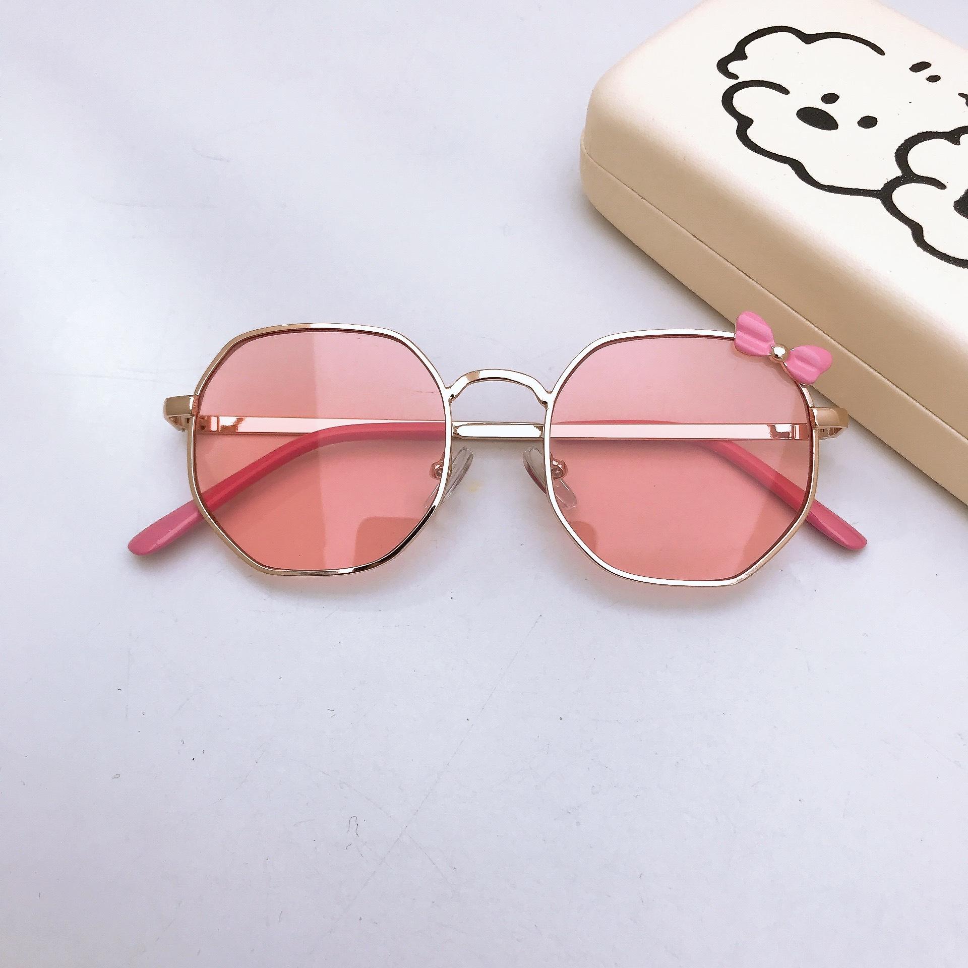 

Детские солнцезащитные очки Bow, металлические, трендовые, для уличной стрельбы, для мальчиков и девочек, солнцезащитные очки Bow, вогнутые очки