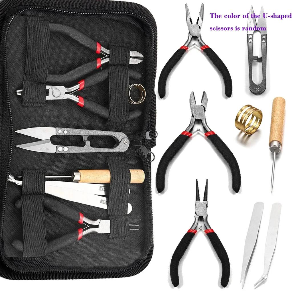 Portable suit Stainless Steel Pliers Tools Round Nose Cutting Wire Pliers For Crafts Beading DIY Jewelry Making Supplies