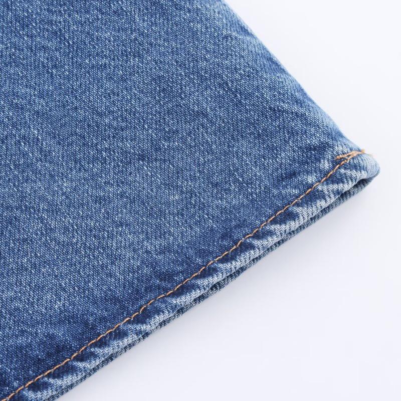 Abito Estivo Midi in Denim con Scollo a V e Nodo, Senza Maniche, per Donna