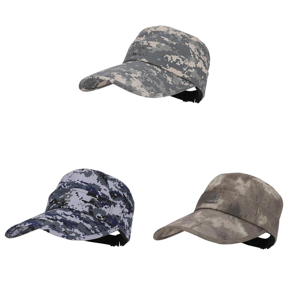 Outdoor Camouflage Baseball Cap With Large Brim Sun Protection For Fishing Hiking