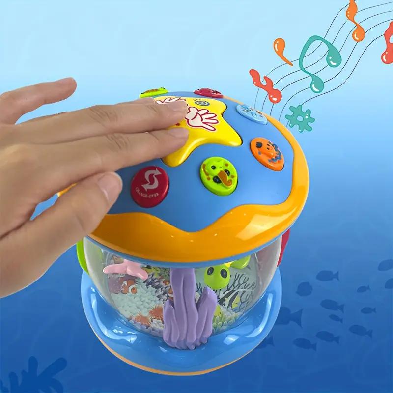 Infant Babies Ocean Rotating Light Up Musical Learning Toy Early Educational Toy Interactive Crawling&Tummy Time Toy For Toddler