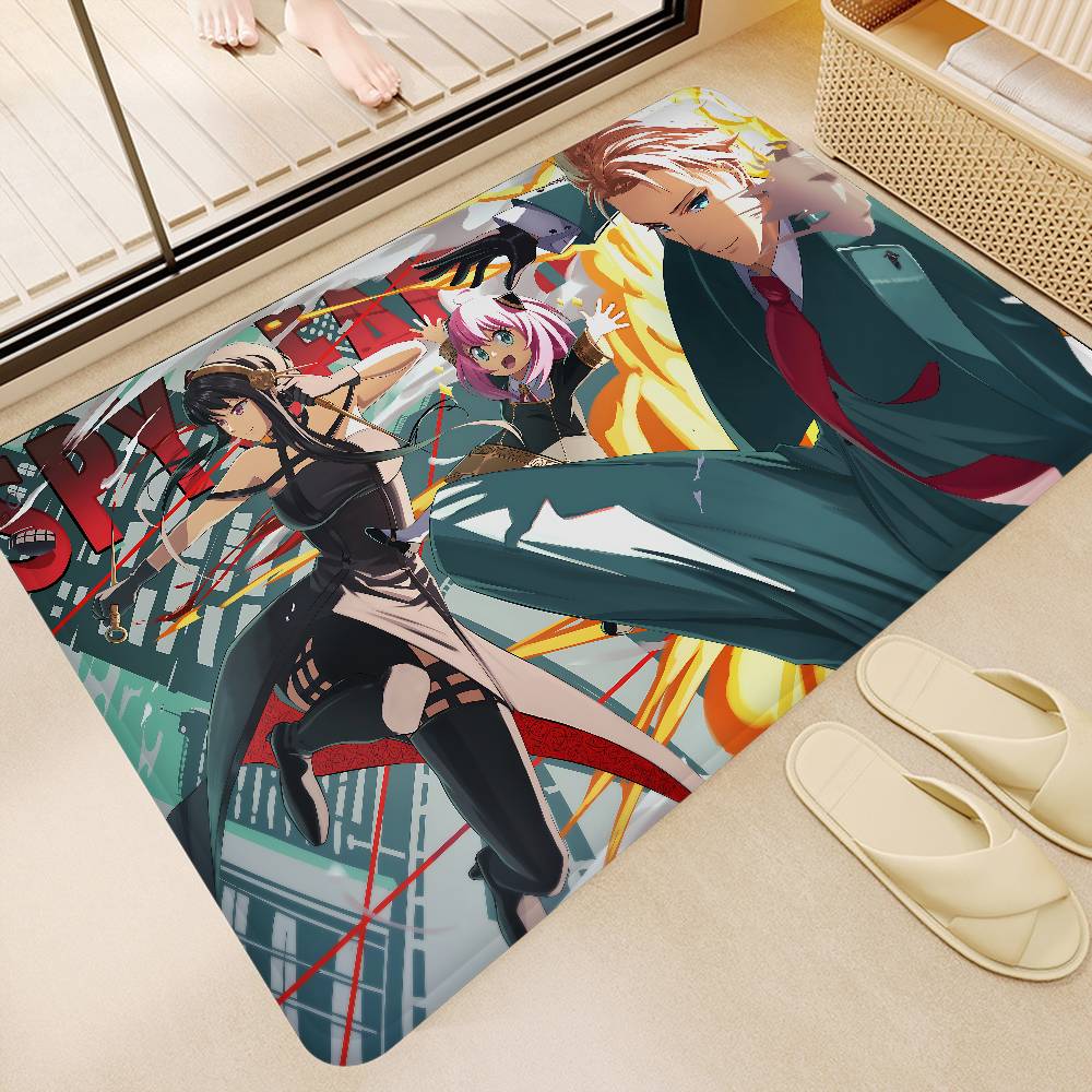 Anime Spy X Family Kitchen Mat Nordic Style Bedroom Living Room Doormat Home Balcony Anti-Slip Welcome Rug