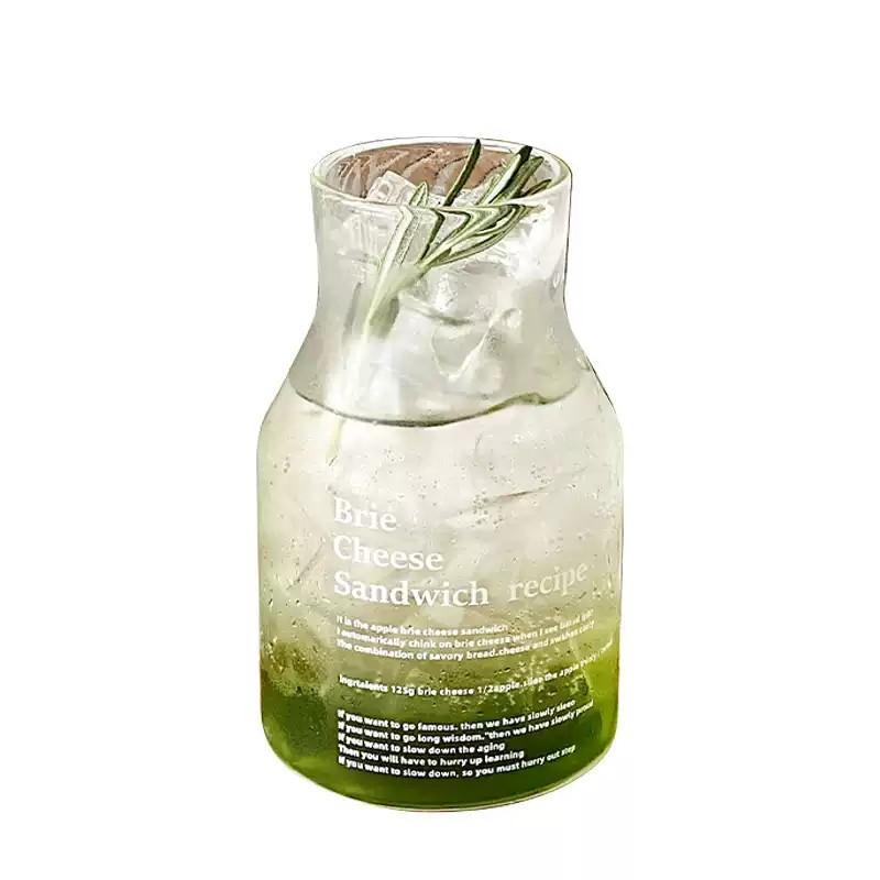 High Borosilicate Glass Cup Ins Style Large Capacity Cold Brew Coffee Bubble Tea Home Use