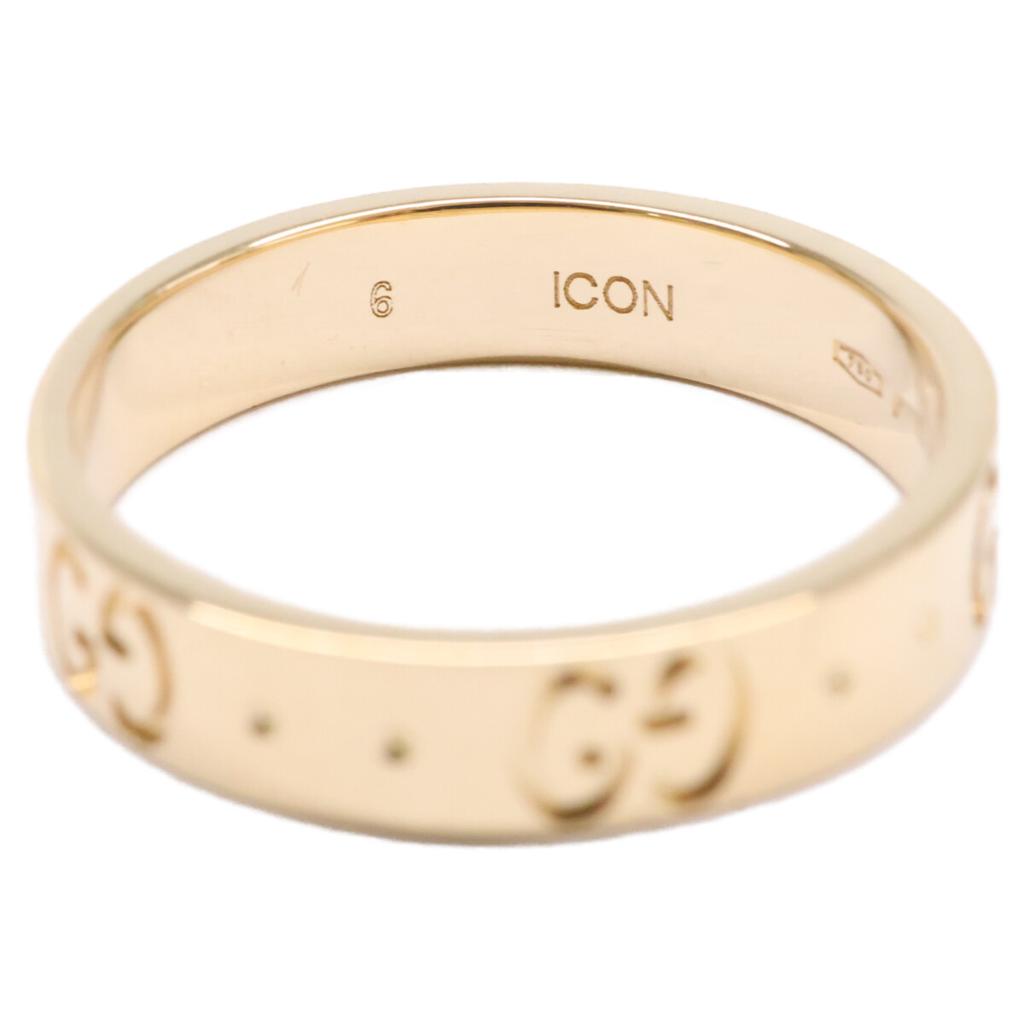 GUCCI Finished K18 GG Icon Slim Ring ring Yellow GoldUsed