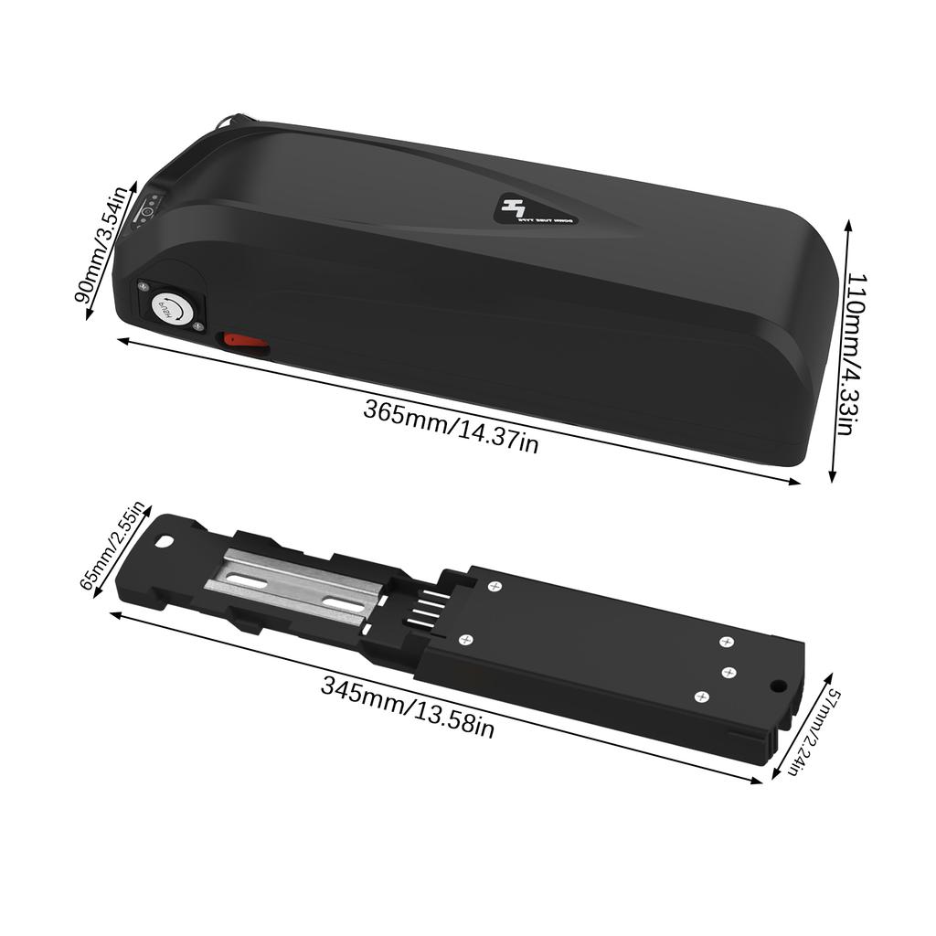 EU Stock 15Ah Ebike Battery 48V15AH 52V15AH Down Tube Lithium Ion Battery 21700 30A BMS XT60 Port 3A Charger Battery Pack