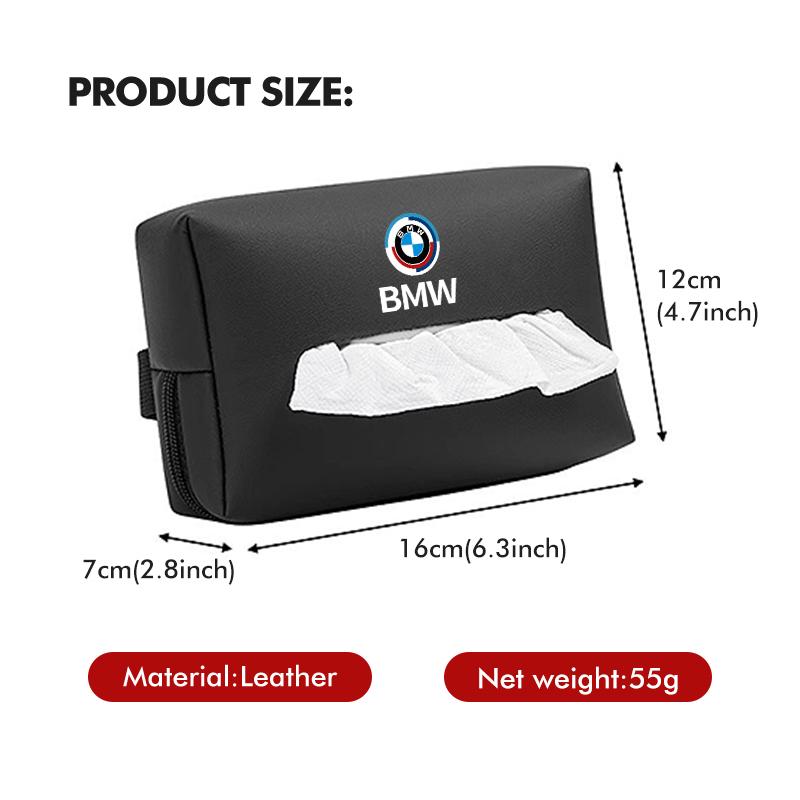 Car Seat Headrest Tissue Protetor Cover Seatback Hanging Paper Towel Storage Bag For BMW Performance M2 M3 M4 X1 X3 X4 X5 E87 X7