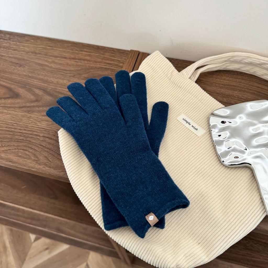 Neue Strickhandschuhe aus Wollmischung für den Herbst, halten im Winter warm und sind Touchscreen-fähig