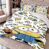 Minions Despicable Me 3Pcs Bedding Set Duvet Cover With Two Pillowcases For Bedroom Home Decoration