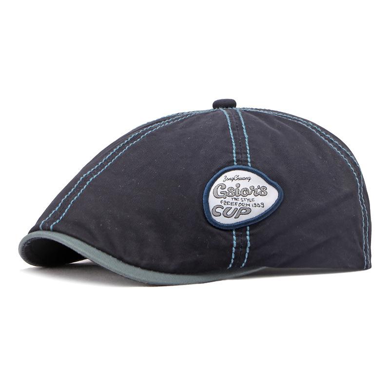 Letter Embroidery Retro British Style Beret Breathable and Comfortable Outdoor Casual Painter Hat Suitable for Spring and Summer