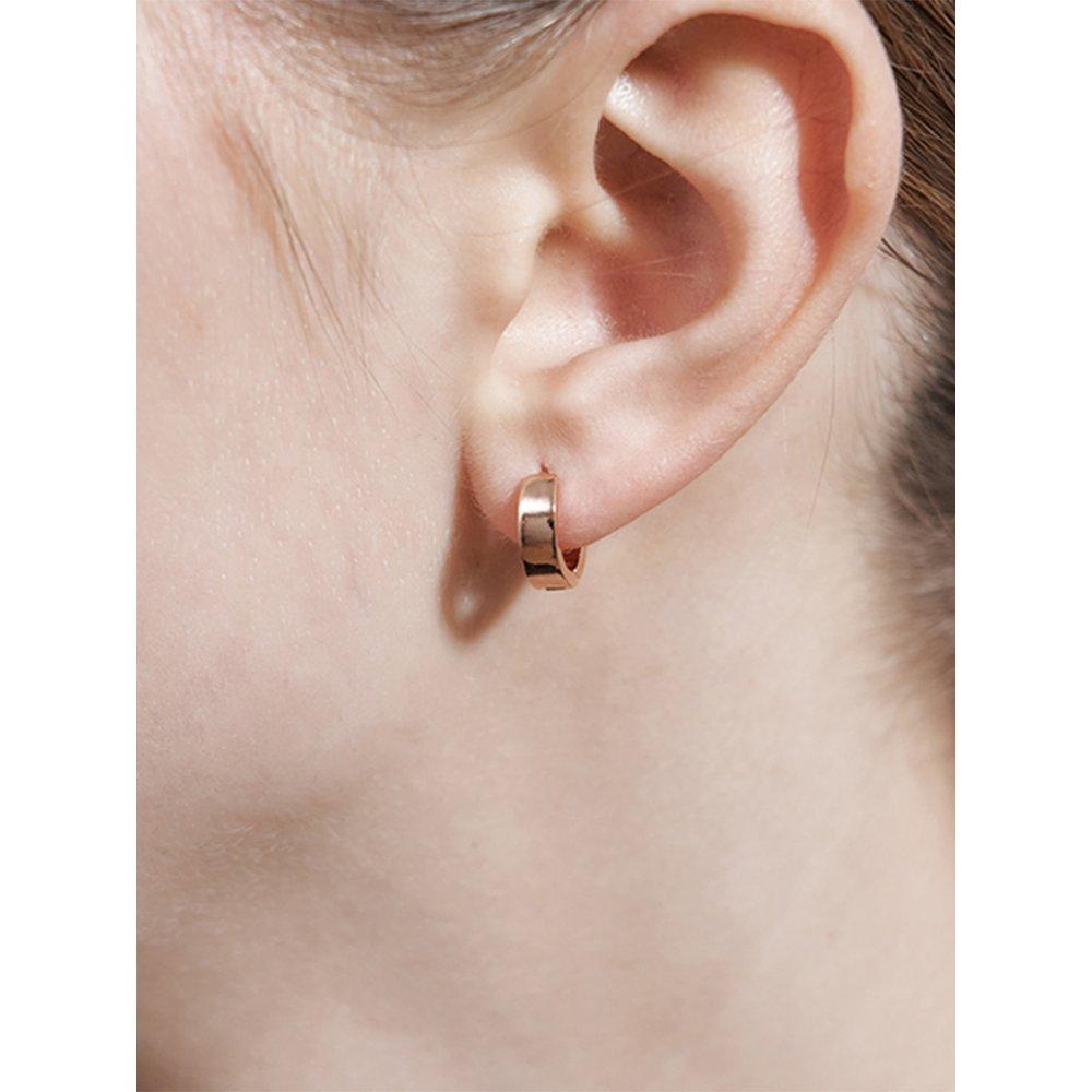 14K Gf Simple Round One-Touch Earrings Gigfee004