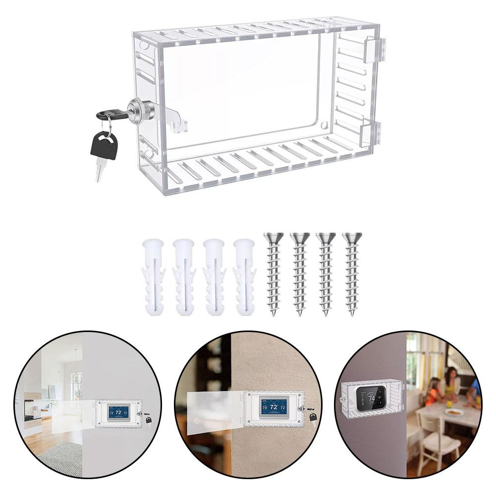 Clear Thermostat Box 20*12*5.7cm Combination Lock Box Resistant To Discoloration Versatile Use Clear And Transparent
